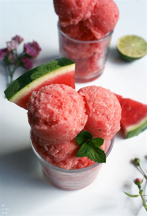 Watermelon Mint Sorbet Raw Vegan