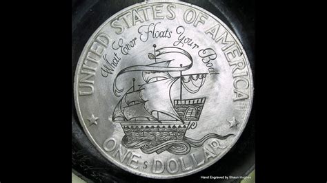 What Ever Floats Your Boat Hand Engraved Dollar By Shaun Hughes Youtube