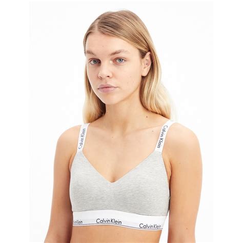 Modern Cotton Bralette Grey Calvin Klein Underwear La Redoute