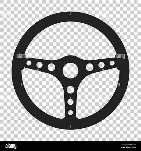 Steering Wheel Icon Vector Illustration On Isolated Transparent