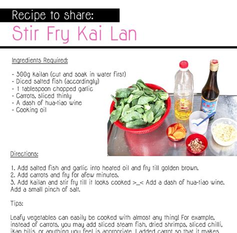 Recipe to share: Stir Fry Kai Lan | ESTHERXIE.COM