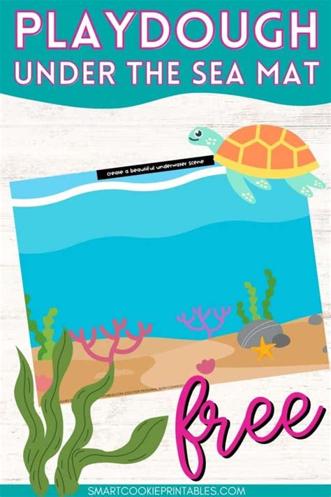 Under The Sea Playdough Mat Free Printable Smart Cookie Printables