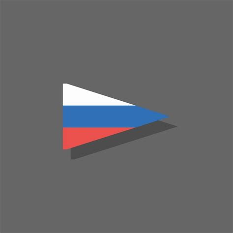 Ilustração do modelo de bandeira da rússia Vetor Premium