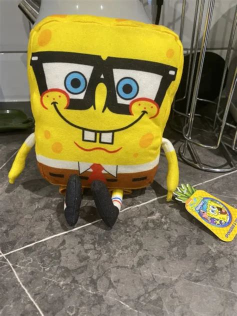 SPONGEBOB SQUAREPANTS GEEK Nerd Glasses Plush Soft Toy Viacom 2015 ...