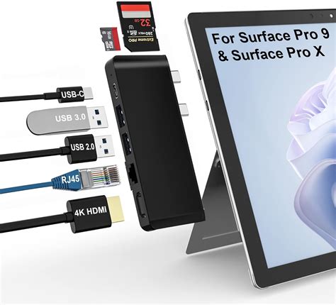 Surface Pro 9 Usb C Docking Station With 4k Hdmi Usb C Thunerbolt 4 Display Data Pd Charging