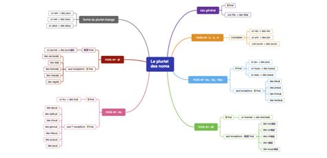 Orthographe Carte Mentale Du Pluriel Des Noms Et Leurs Exceptions