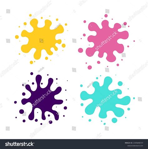 Paint Splash Vector Illustration Set Stock Vector (Royalty Free ...