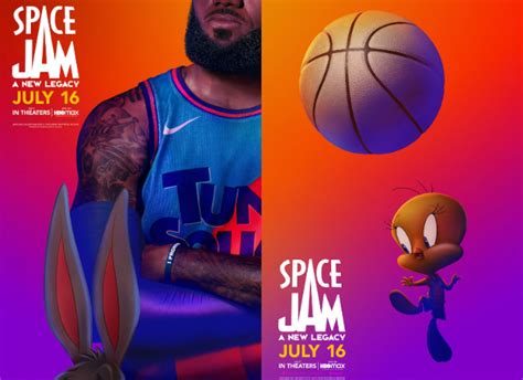 Fotos Bugs Lola Bunny y LeBron James en los pósters de Space Jam