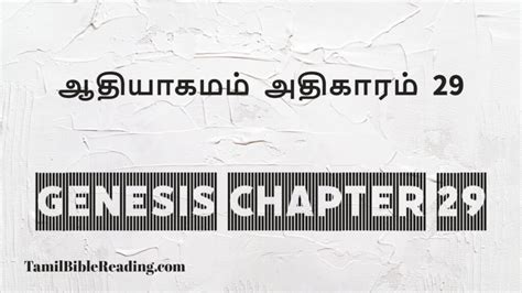 ஆதியாகமம் 29 Genesis Chapter 29 Online Bible Reading