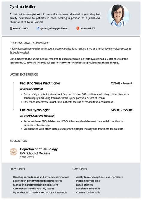 Professional Doctor CV Examples [w/ Job Descriptions & Resume Templates