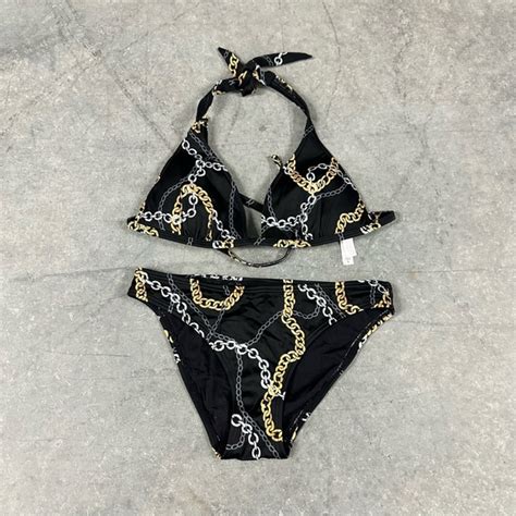 Victoria S Secret Swim Vintage S Victorias Secret Chain Graphic Motif Bikini Set Xss Poshmark
