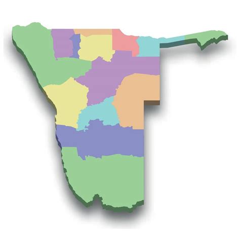 3d isométrica de colores mapa de Namibia 49736893 Vector en Vecteezy