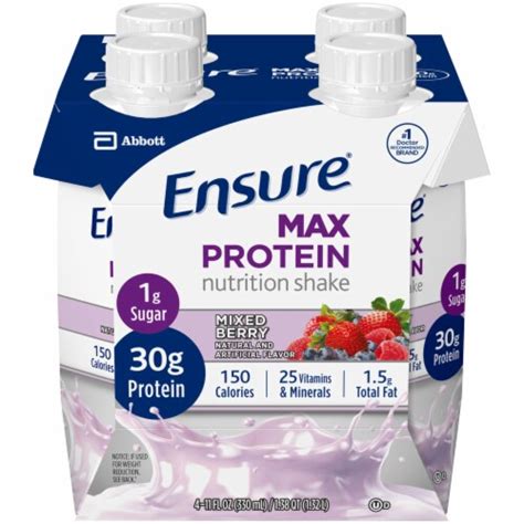 Ensure Max Protein Mixed Berry Flavored Ready To Drink Nutrition Shakes