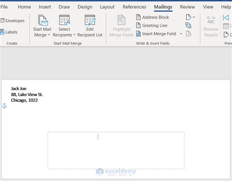 How To Mail Merge From Excel To Word Envelopes 2 Methods