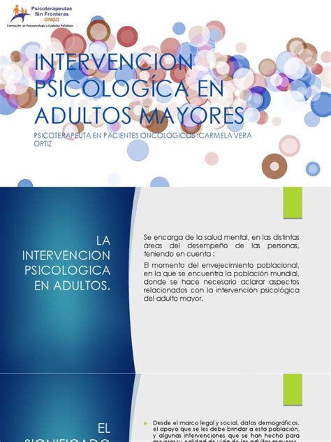 Sesion 2 Intervencion Psicologica En Adultos Pdf Vejez Adultos