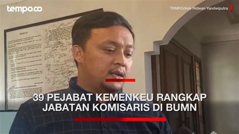 Seknas Fitra 39 Pejabat Kemenkeu Rangkap Jabatan Komisaris Di