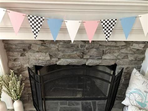 Burnout Or Bows Nobody Knows Gender Reveal Pennant Banner Etsy