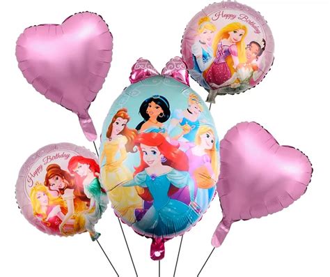 Kits Pzs Globos Metalicos De Princesas Disney Espejo Magico Mebuscar