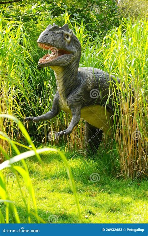 Attacking Allosaurus stock image. Image of attack, hunter - 26932653