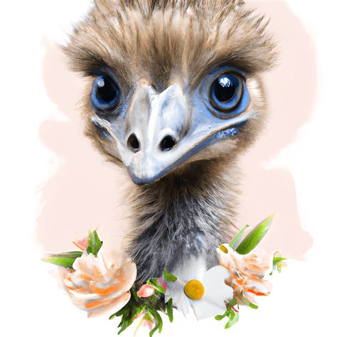 Cute Baby Emu Nursery Art · Creative Fabrica