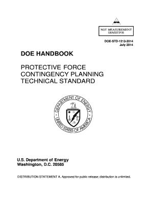 Fillable Online Energy Protective Force Contingency Planning Technical