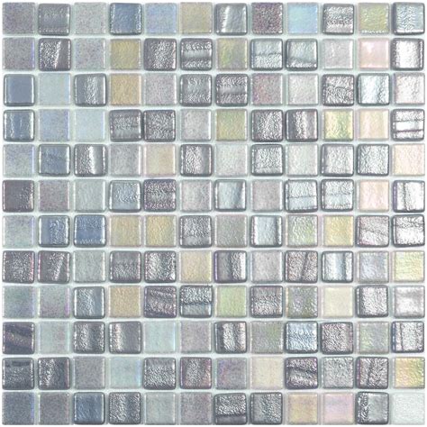 Fusion Silver 1 X 1 Glass Tile Vidrepur Glass Mosaic Tile Aquablu Mosaics