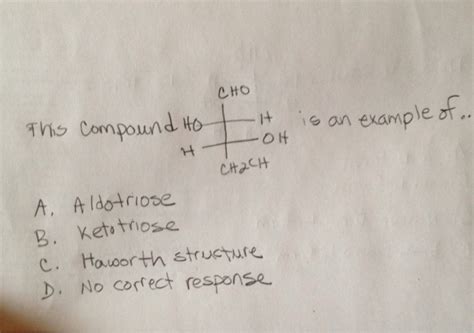 Solved The compound is an example of Aldotriose | Chegg.com