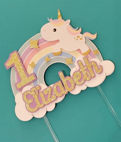 Unicorn Cake Topper Etsy Unicorn Cake Topper Birthday Cake Toppers