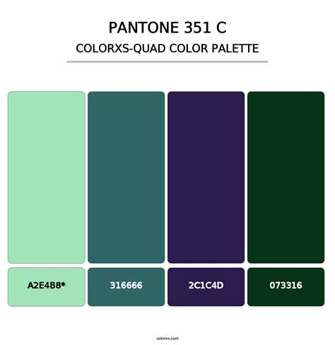 Pantone 351 C Color Palettes