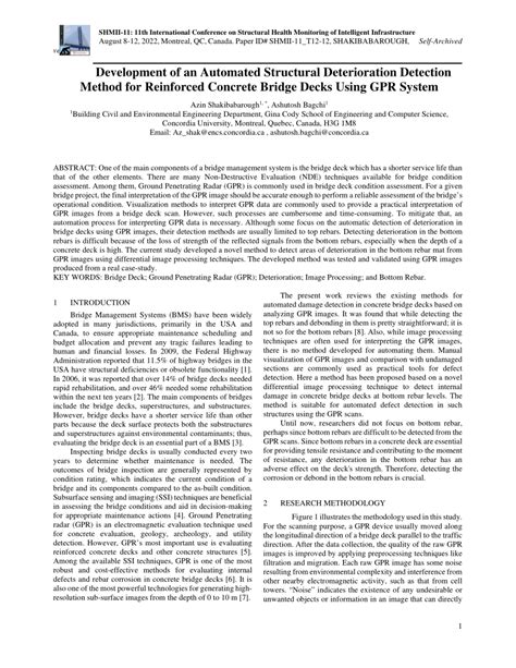 PDF Development Of An Automated Structural Deterioration Detection