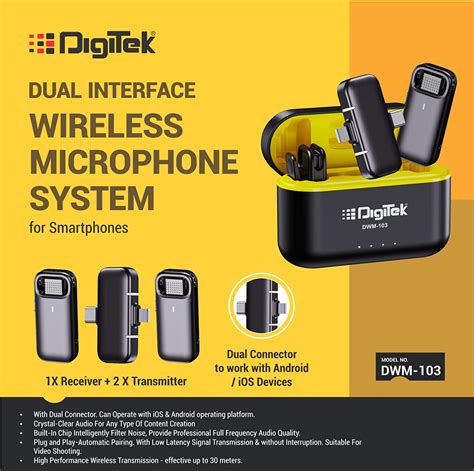 Digitek Dwm Wireless Microphone System With Dual Interface Type C