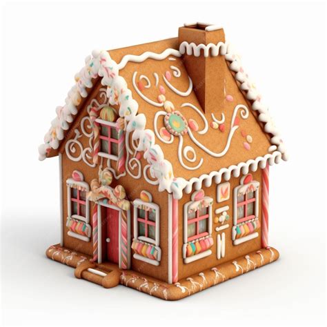Premium Photo | There is a ginger house with a ginger decoration on the
