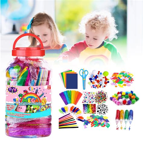 JTWEEN Arts and Crafts Supplies for Kids - Craft Art Supply Kit for Toddlers Age 4 5 6 7 8 9 ...