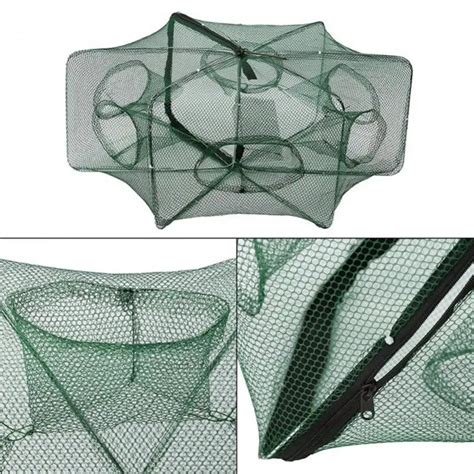 Folding Net Nylon Fish Trap Gaiola De Pesca L Quida Armadilha De Peixe