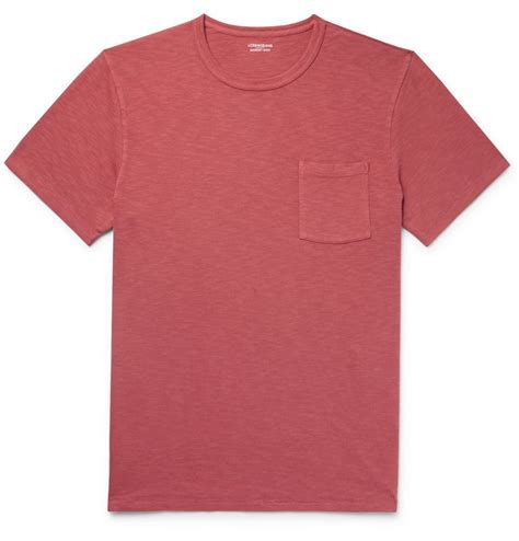 J Crew Garment Dyed Slub Cotton Jersey T Shirt Brick J Crew