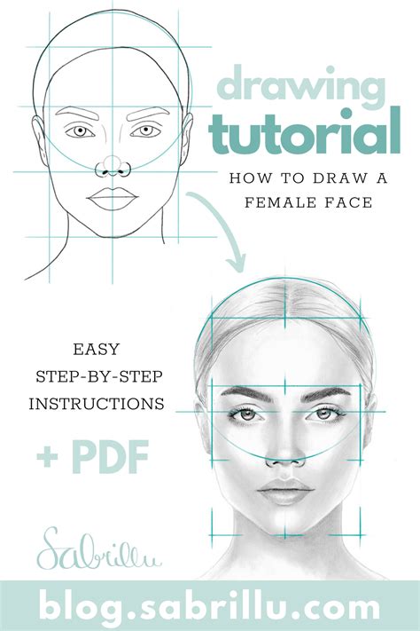 how to draw female face