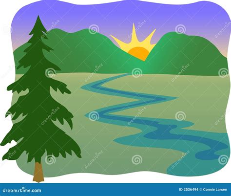 Mountain Streameps Stock Vector Illustration Of Isolated 2536494