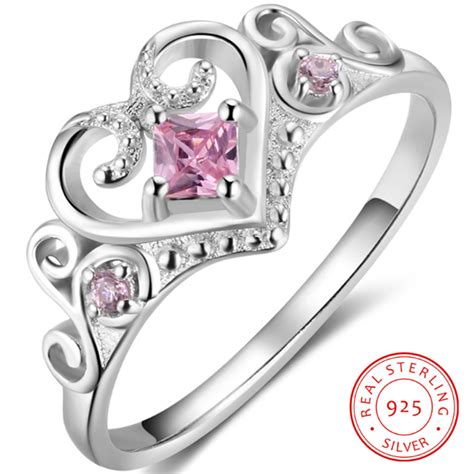 Jewelryroom.com - CREATED PINK SAPPHIRE 925 STERLING SILVER RING - Item ...