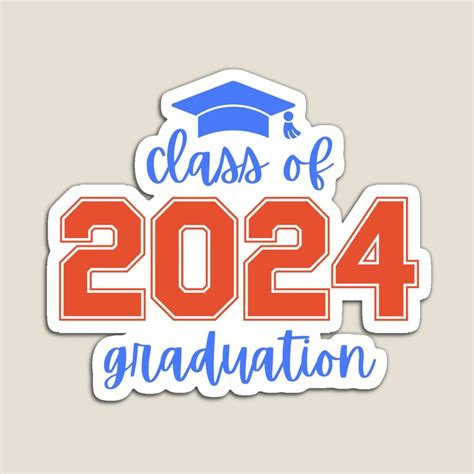 Graduating Class Of 2024 Seniors Magnet For Sale By Bronikowskiart