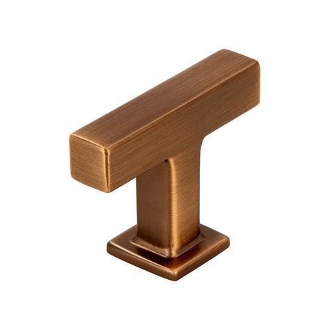 Industrial Modern Collection 46 Mm Long Knob In Antique Brass By Siro