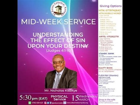 Asck Midweek Sermon Understanding The Effect Of Sin Upon Your