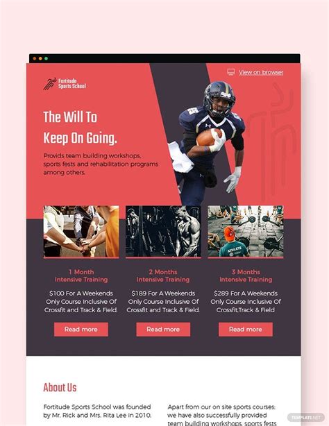 Sports Newsletter Template