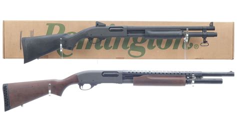 Two Remington Model 870 Police Magnum Slide Action Shotguns Rock