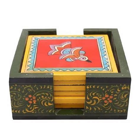 Square Printed Wooden Tea Coasters At Rs 250 Set In Jaipur ID