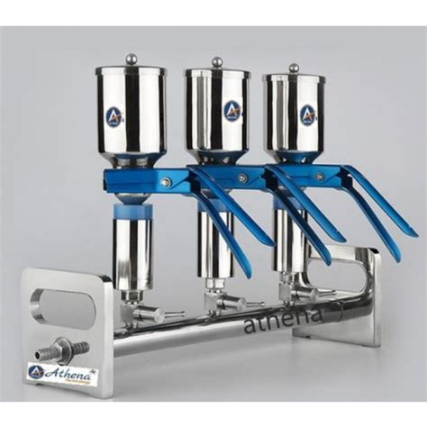 Buy Laboratory Stainless Steel Funnel Vacuum Filtration 3 Way Manifolds