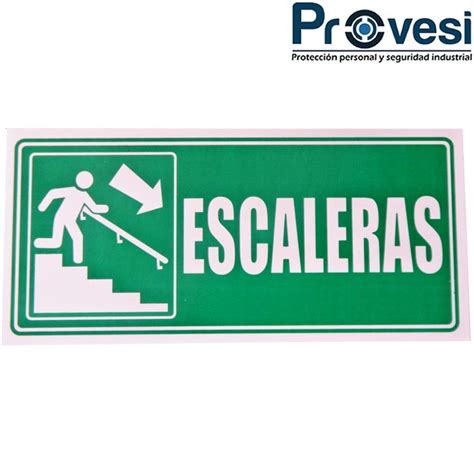 Señal Escaleras Bajando Der 30X15