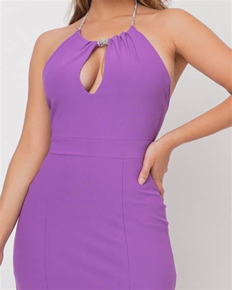 Fit You Vestido Miss Misses Longo Amarra O Brilho Roxo