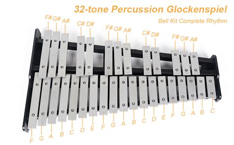 Amazon Professional 30 Note Glockenspiel Xylophone Bell Kit Muted