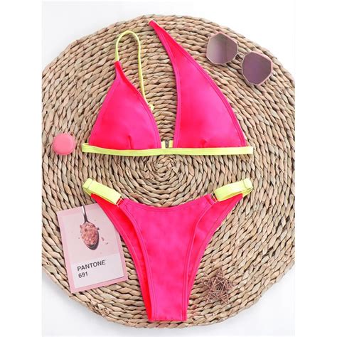 A Irregular Cut Out Bikini Set Phosphor Aeistiva Avenue