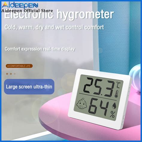 Termometer Ruangan Dalam Ruangan Pengukur Dan Kelembaban Higrometer